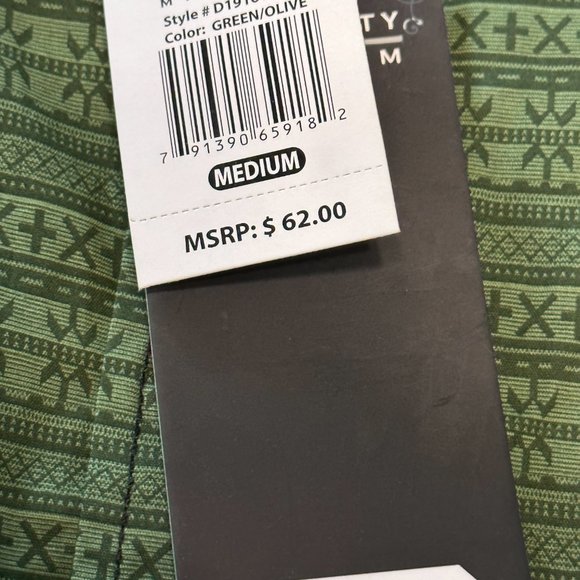 Mens Tranquility Mayhem Green Black Suede Shirt Quarter Sleeve Button Top Med - Picture 5 of 7